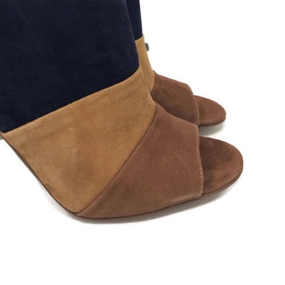 HALOGEN Navy Camel Willow Heeled Sandals Size 9 - Picture 6 of 8